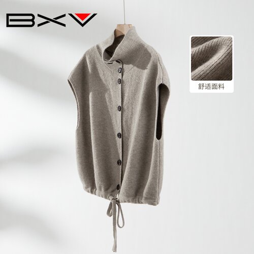 BXV立领针织马甲女显瘦叠穿