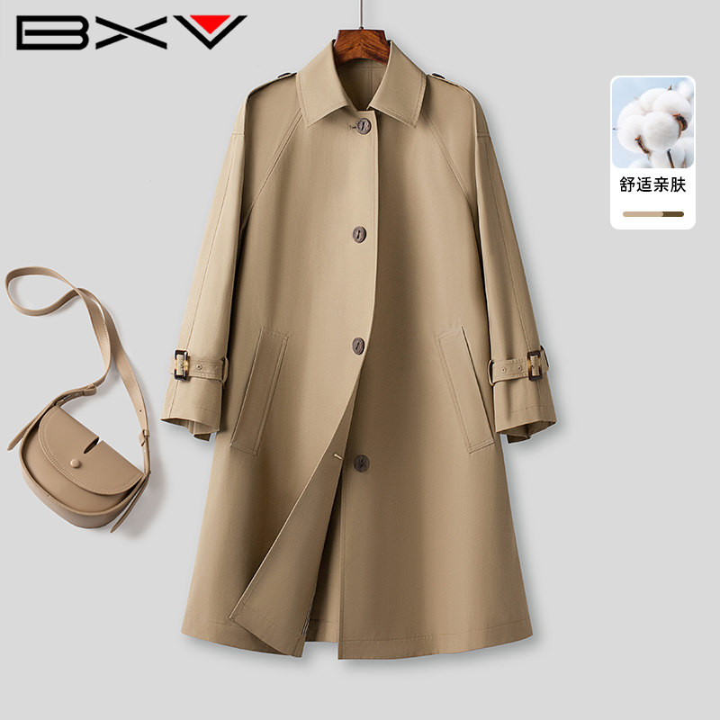 BXV百搭休闲中长款风衣外套