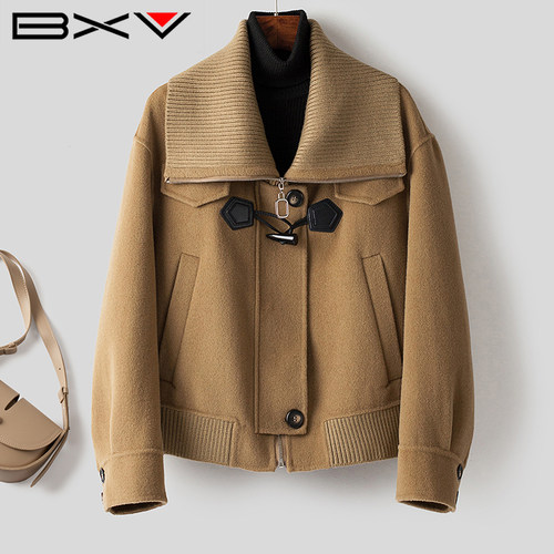 双面呢绵羊毛宽松休闲羊毛大衣