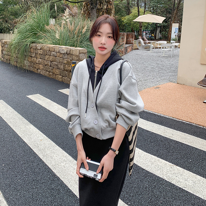 现货  早春 小个子休闲卫衣连衣裙假两件套装297-031图片