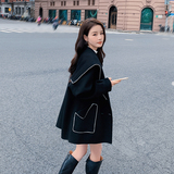 现货感宽松翻领呢大衣297-8075-P175-K258，女装毛呢外套，艾艾淮淮