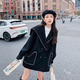现货感宽松翻领呢大衣297-8075-P175-K258，女装毛呢外套，艾艾淮淮