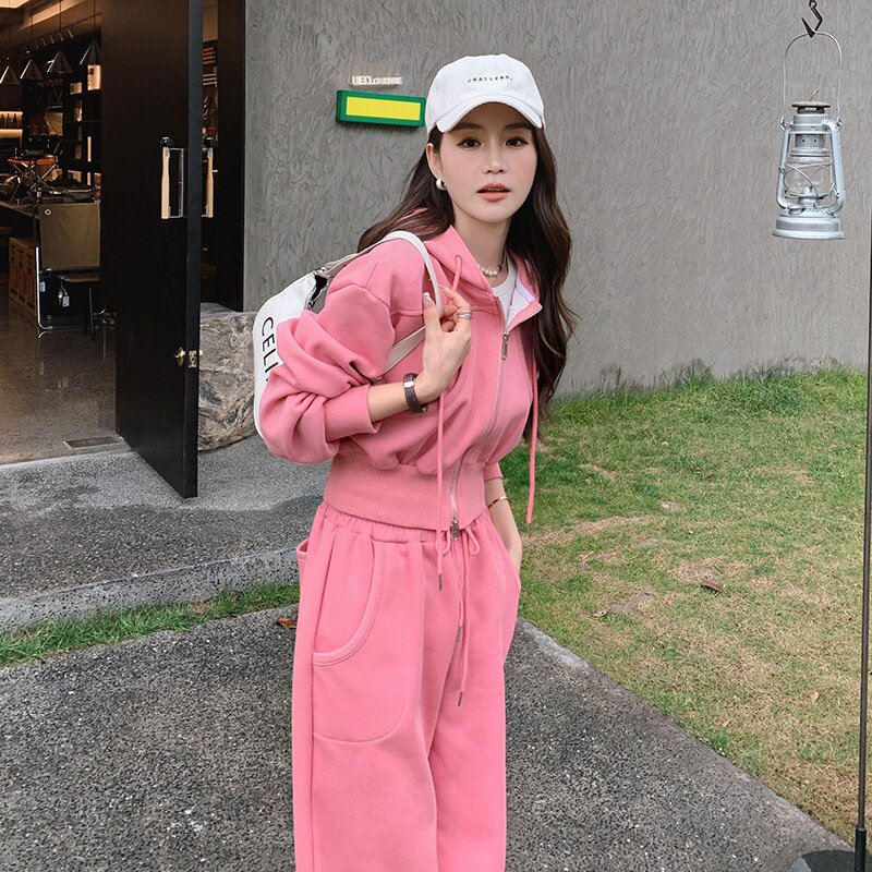 现货休闲简约气质显瘦运动套装297-033,女装套装/套裙,艾艾淮淮