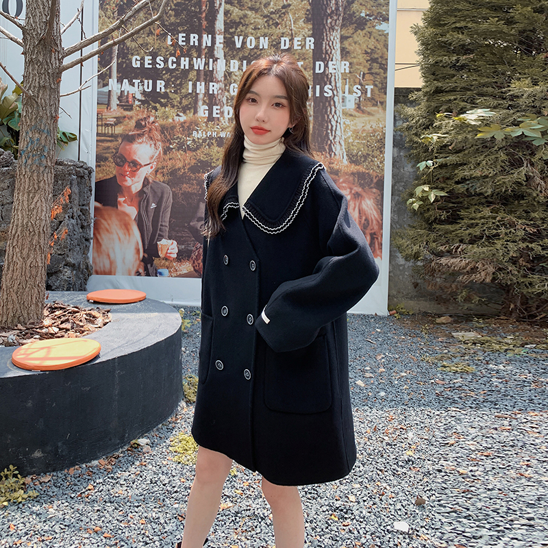 现货中长款气质百搭毛呢外套297-8077-P175-K258，女装毛呢外套，艾艾淮淮