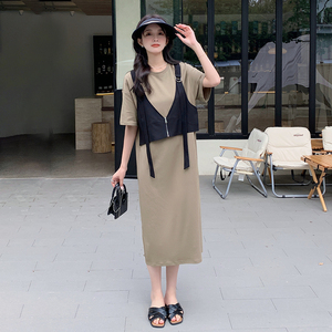 现货拼接假两件连衣裙297-231-P115-K168,女装连衣裙,艾艾淮淮