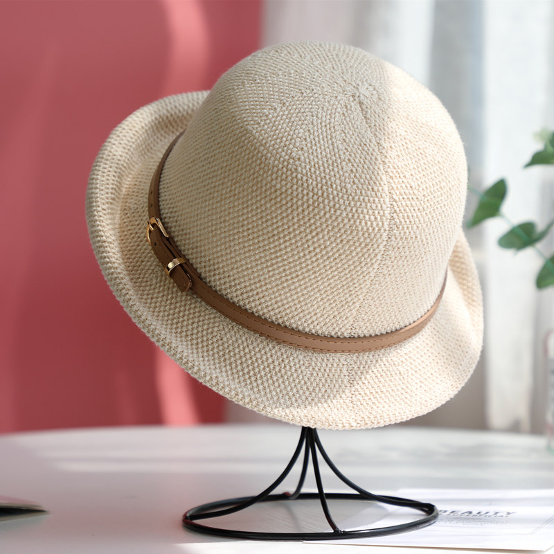 春季盆帽渔夫帽子女出游英伦覆古防晒遮阳礼帽优雅休闲时尚0103z
