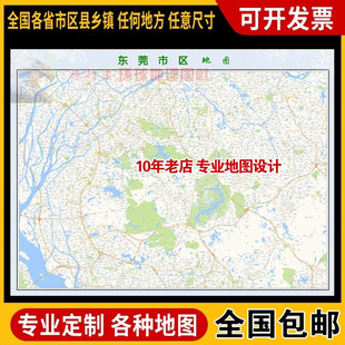 超大巨幅 东莞市区地图订制定做 城市城区海报2026新版装饰画芯