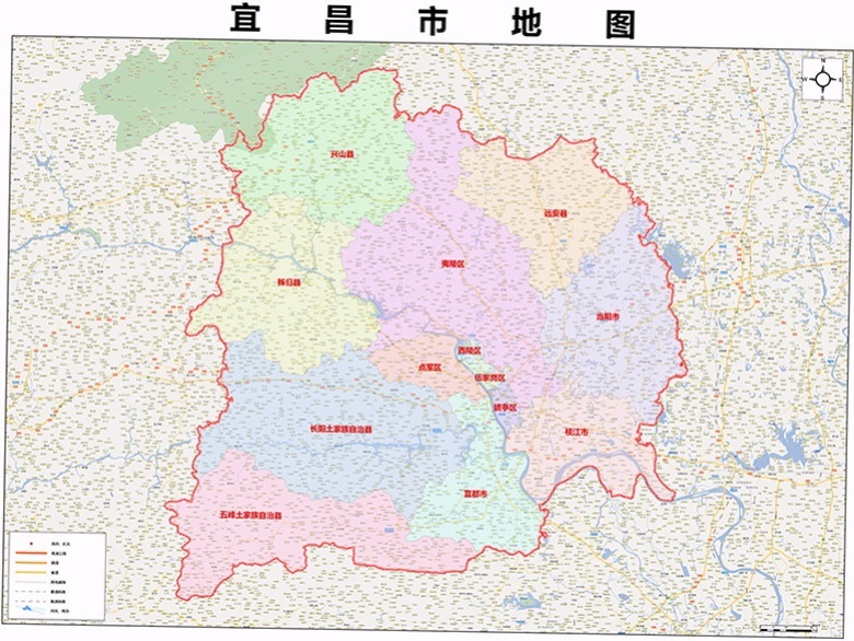 2021新款宜昌市地图贴图 办公室挂图 高清防水墙壁装饰画定制地图