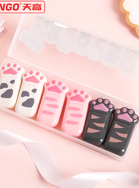 超萌可爱猫爪修正带网红小型迷你便携猫爪涂改带实惠装多功能改正带卡通创意少女心ins学生用修真带纠错带
