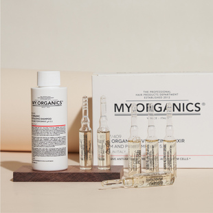 MyOrganics活力抗脱安瓶增发密发洗发水皮脂角质头皮精华安瓶套装