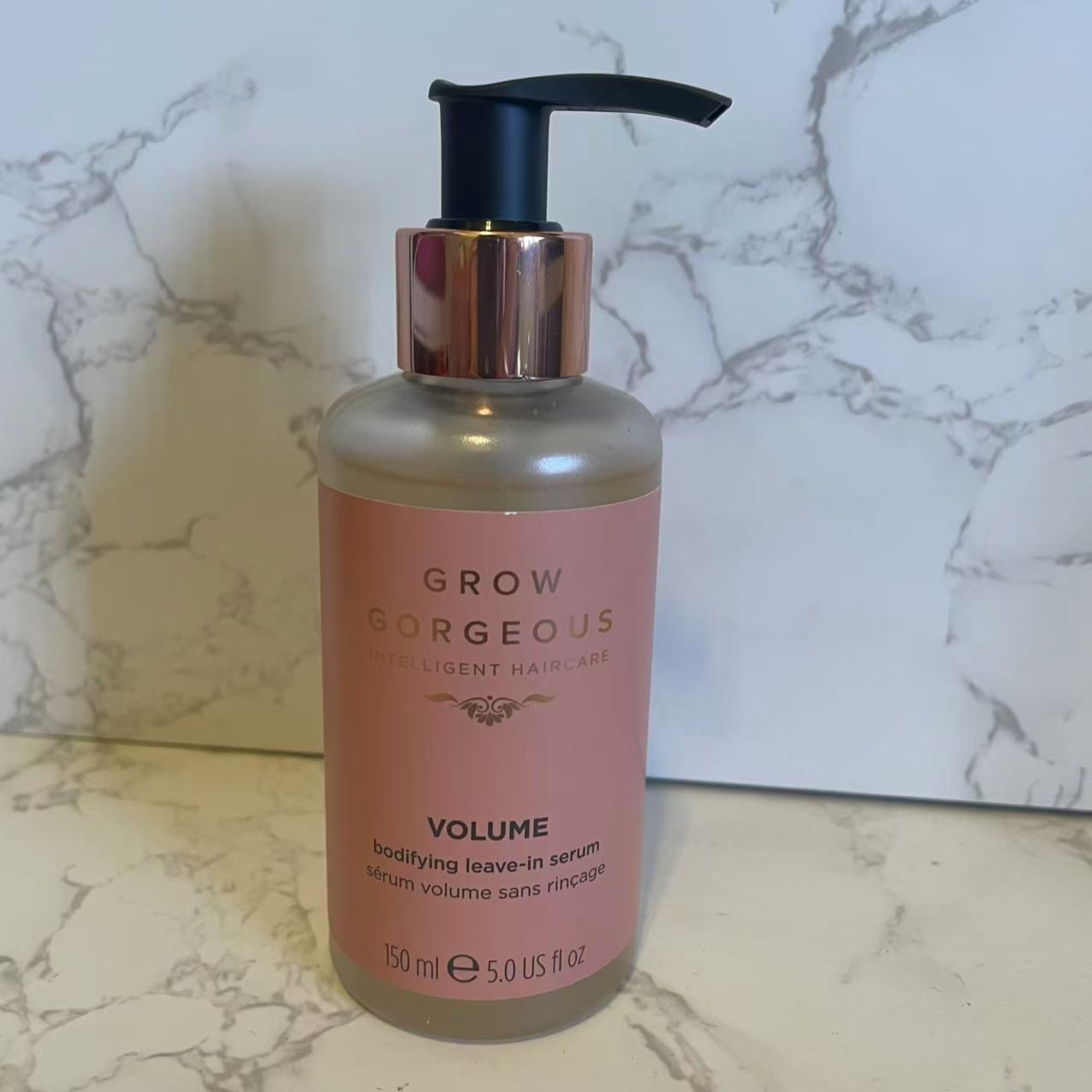 grow gorgeous 丰盈 免洗精华150ml蓬松显发量修护滋润外纸盒瑕疵