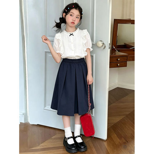 壹妈韩系女大童夏季上衣裙套装