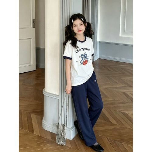 壹妈女大童夏季短袖运动套装