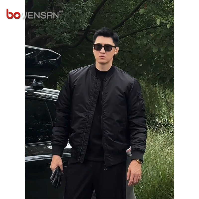 飞行员夹克男士外套2025新款春秋冬装短款男外套加厚棒球棉服男款