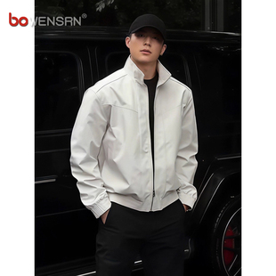 潮牌三防飞行夹克男士外套2025新款秋冬季短款痞帅教练冲锋衣男款