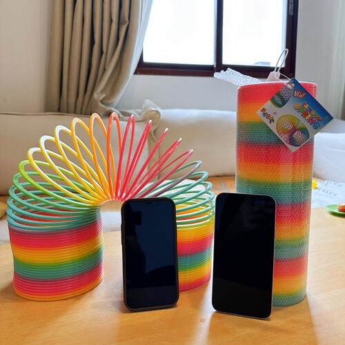 加上款塑料弹簧圈彩虹圈