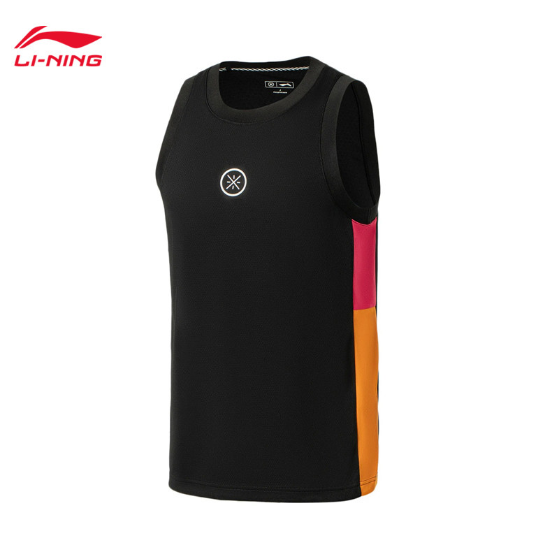 LI NING 농구 저지 WADES WAY 남자 저지 게임 탑 빠른 건조 민소매 조끼 스포츠웨어 AAYS041