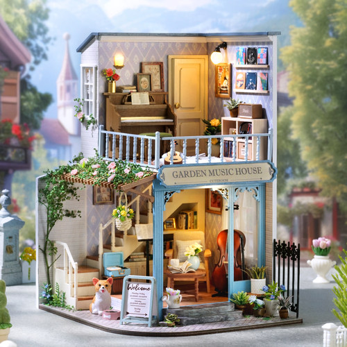 智趣屋diy小屋幸福乐章手工房子艺术拼装迷你别墅模型超级世界