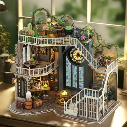 智趣屋diy哈利魔法小房子波特手工迷你微缩场景拼装模型积木拼图