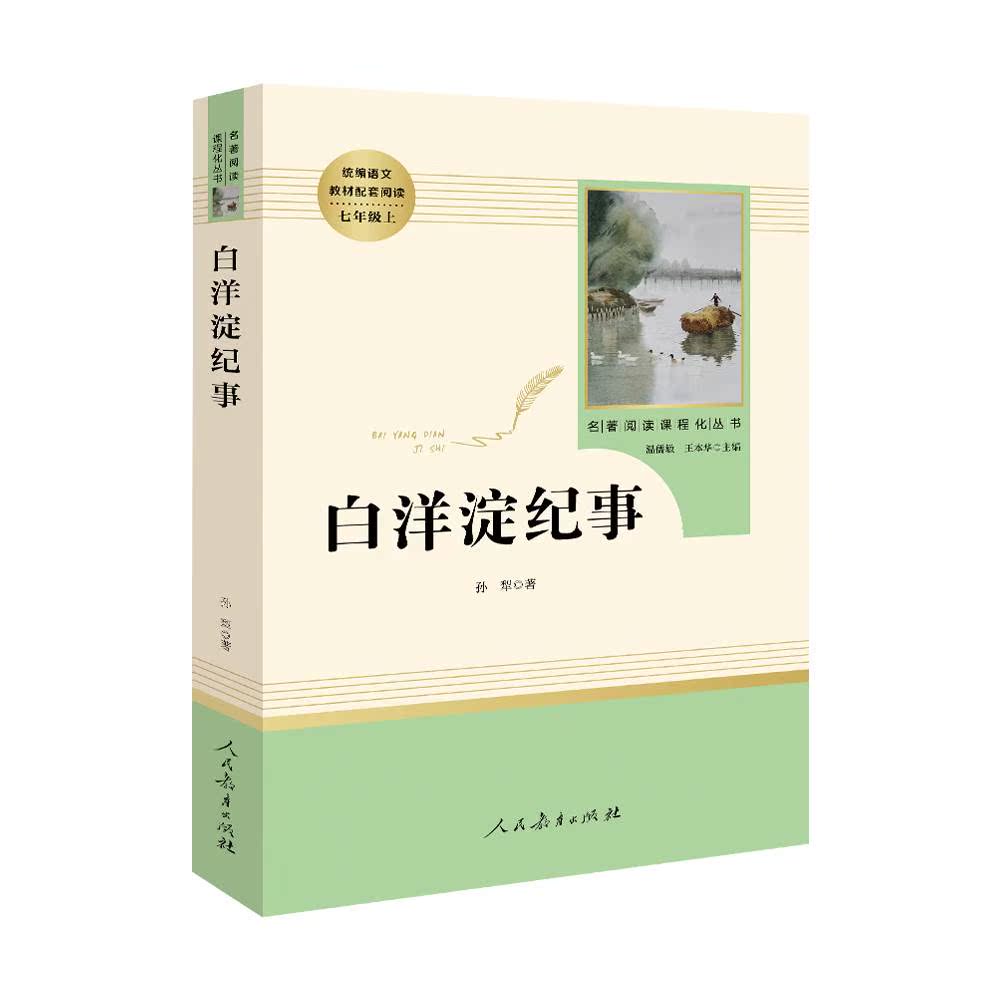 白洋淀纪事孙莉著作人民教育出版社语文教材配套阅读7七年级上册初一课外名著温儒敏王本华主编统编部编推荐书目全新-封面