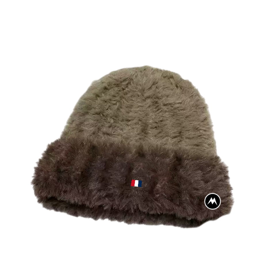 Mrakeai Kyyds MK毛绒帽男女通用秋冬季加厚防寒保暖显脸小针织帽