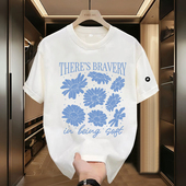 男女通用短袖 Mrakeai 圆领休闲日常 修身 型T恤韩版 Kyyds MK常规款