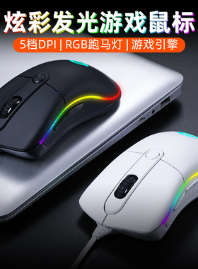 达尔优牧马人LM130电竞鼠标有线游戏USB网吧专用竞技穿越火线CF