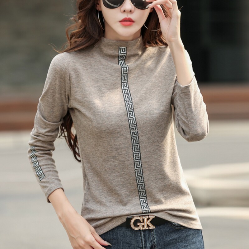 半高领打底衫秋冬新款加厚加绒