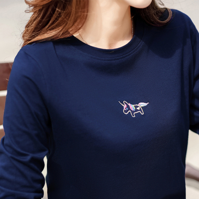 纯棉长袖t恤女2025年春秋装新款韩版宽松大码上衣全棉内搭打底衫