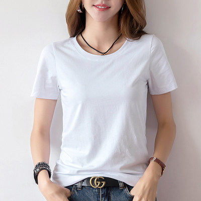 短袖t恤女夏季韩版2026新款宽松学生百搭纯棉白色体恤衫大码上衣