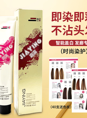 嘉瀛十二星VC营养染膏12星网红潮色抖音蓝黑发一步涂抹脏橙色摩卡