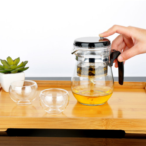 加厚玻璃茶壶耐高温防爆花茶壶不锈钢内胆过滤飘逸杯家用茶具套装