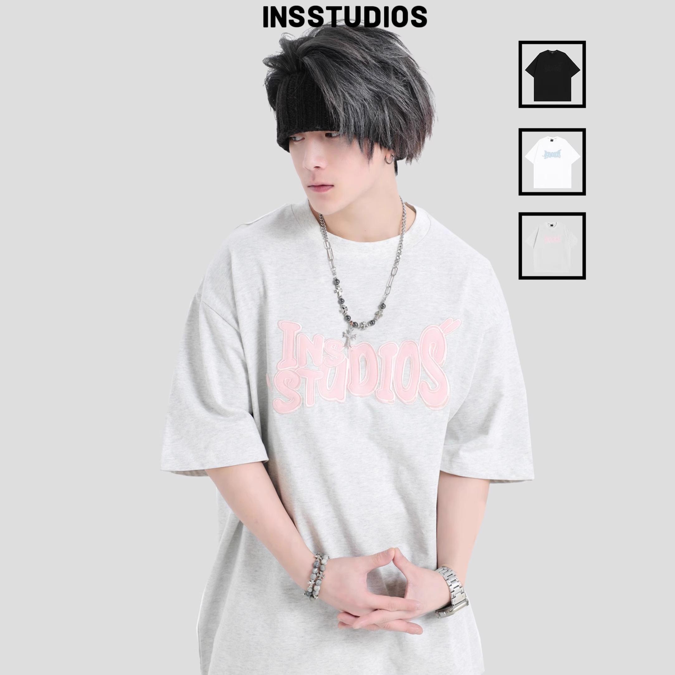 INSstudios复古贴布绣LOGO短袖