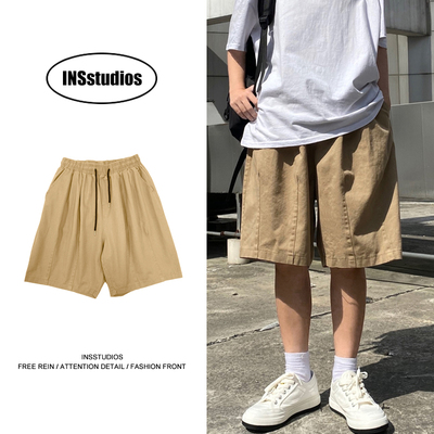 taobao agent Insstudios tide brand insplies basic versatile shorts Japanese retro water washing and leisure pants pants men and women