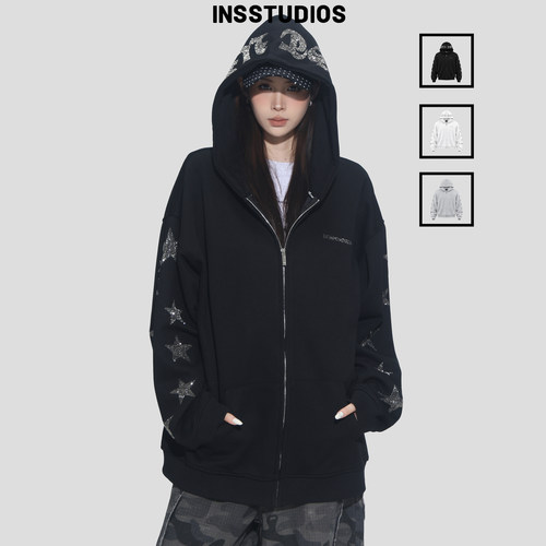 INSstudios「烫钻星星LOGO卫衣」