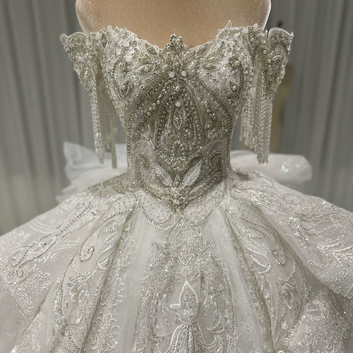 [Умный Сяндиан] Новое -слово плечое тяжелое рабочие невеста свадебное платье -платье дворец ретро главное свадебное платье Big Drag