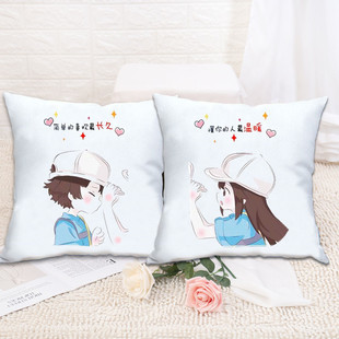 2024新款十字绣抱枕卡通动漫情侣抱枕套客厅卧室汽车靠背简单新手
