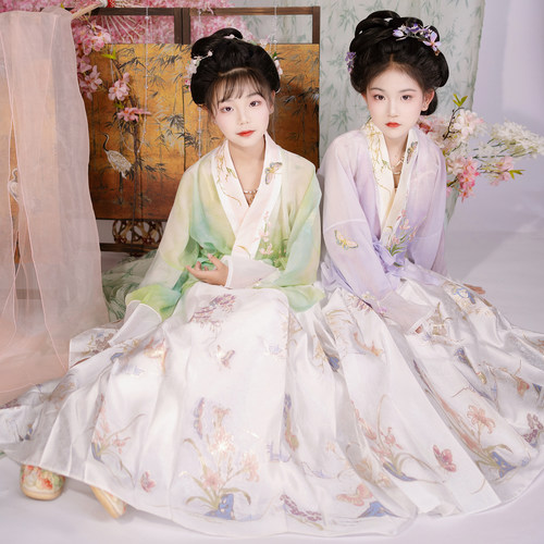 明制儿童汉服对穿交女童汉服开衫