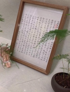 翰玲书院硬笔楷书手稿手写书法定制作品不含相框