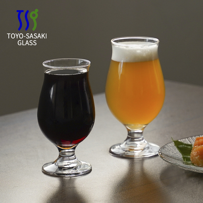 日本佐佐木原装进口精酿啤酒杯郁金香杯型高脚大肚啤酒杯玻璃水杯