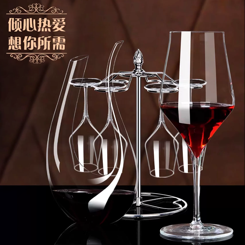 意大利原装进口水晶玻璃红酒杯葡萄酒杯高脚杯醒酒器家用套装欧式