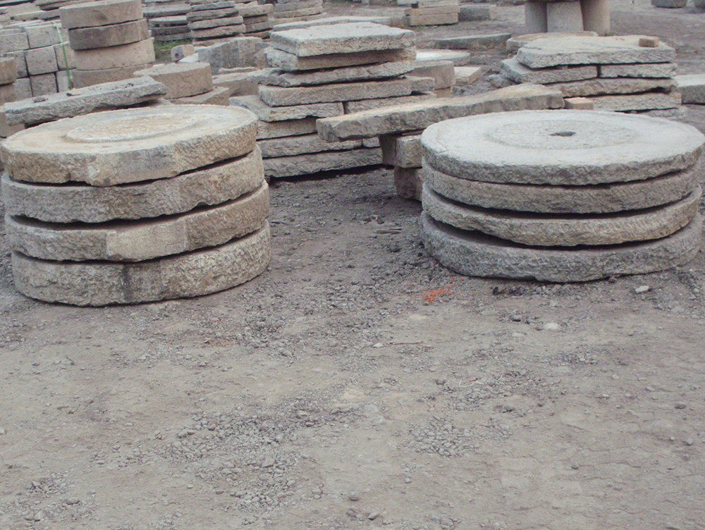 农村老石器老物件青石磨盘公园园林庭院别墅景观石桌石凳茶台茶桌