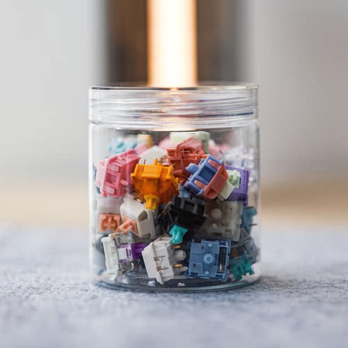 盲盒小罐轴，内含36颗随机不同客制化轴体，客制化轴体完美体验