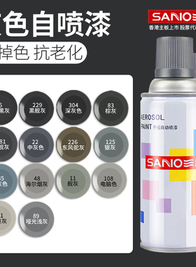 三和自喷漆灰色汽车专用轮毂手喷漆墙面金属海灰驼灰小瓶防锈油漆