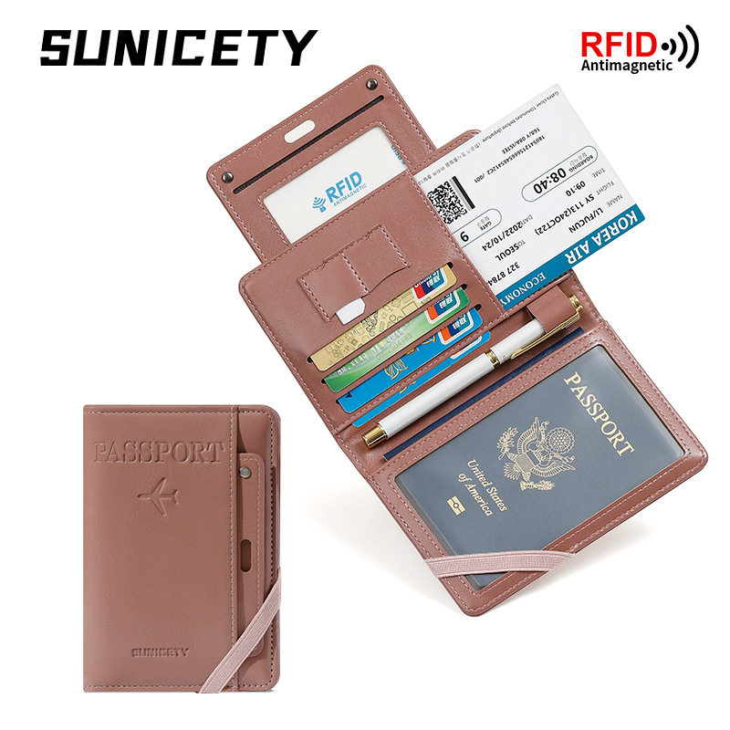 卡包证件收纳包防盗刷多功能可收纳RFID证件疫苗卡passport护照夹