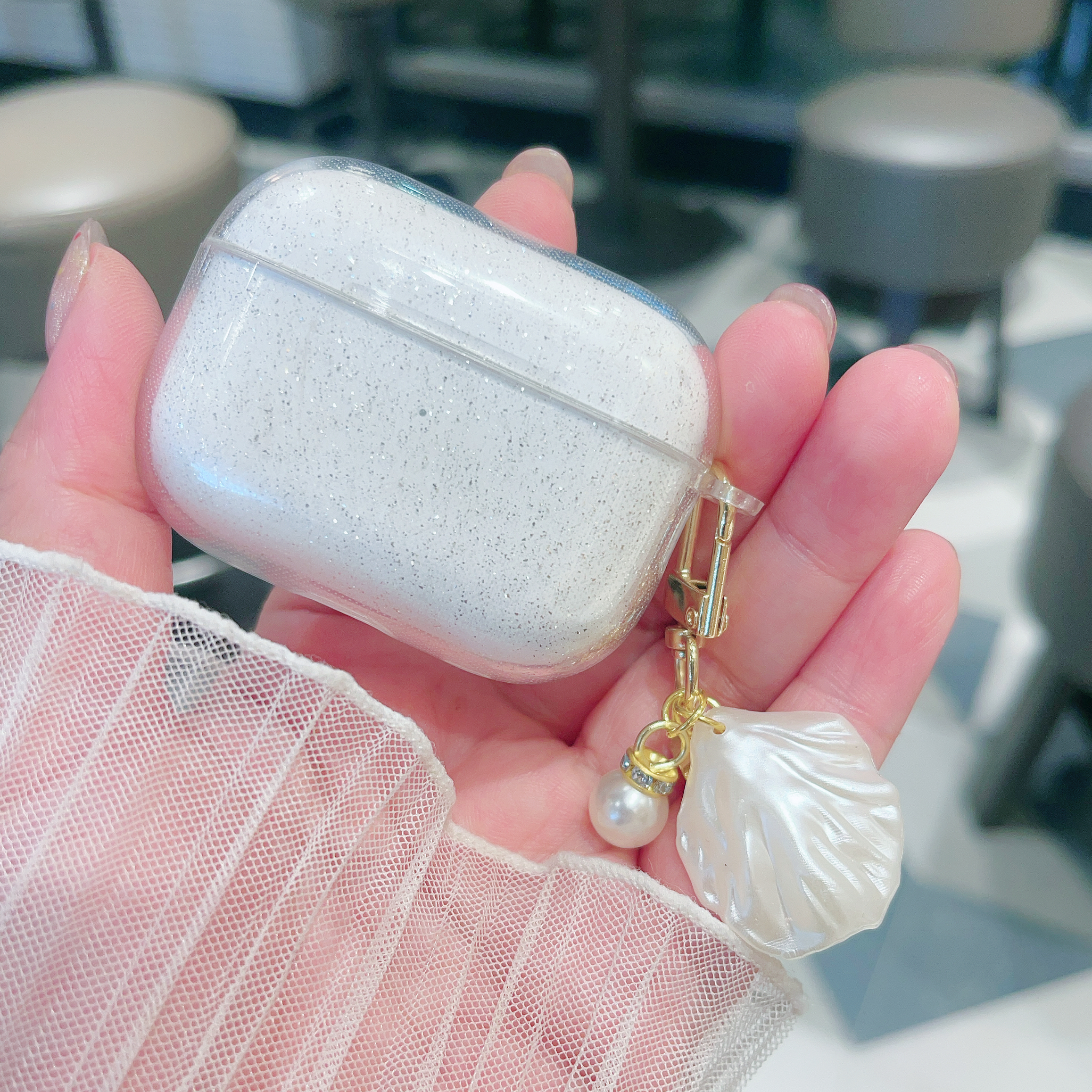 AirPods高透闪粉水晶保护壳