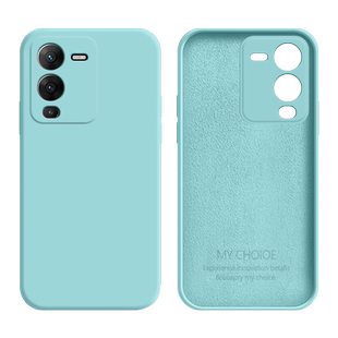 适用于vivo S15手机壳新款S15e液态硅胶淡青色S15Pro全包防摔V2203A男女潮牌V2207A软壳V2190A简约超薄保护套