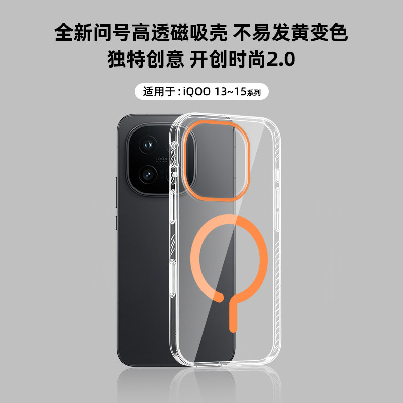 适用于iQOO13~15系列透明磁吸壳