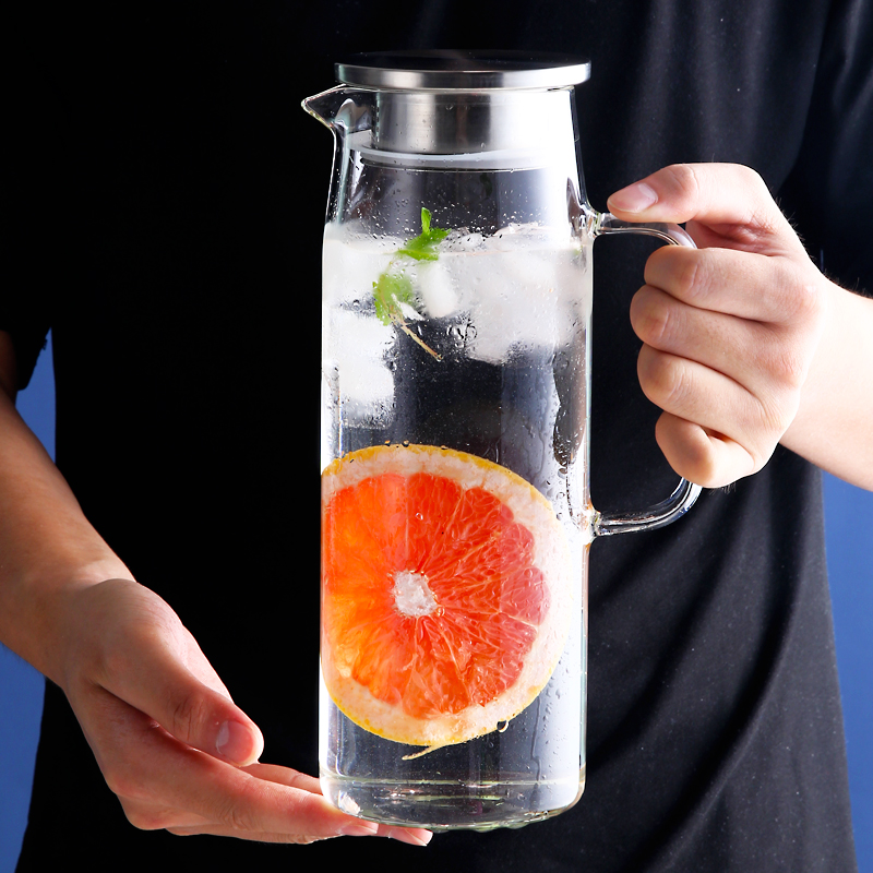 玻璃凉水壶耐热高温防爆大容量冷水壶家用凉白开水瓶水杯茶壶套装
