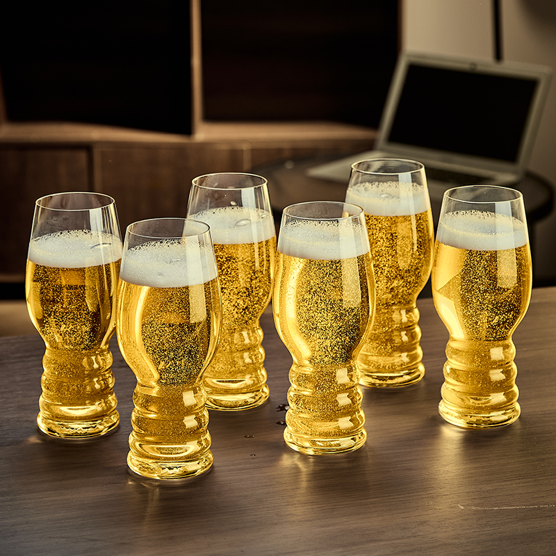 新款啤酒杯家用大容量玻璃扎啤杯轻奢高档精酿小麦杯子网红果汁杯